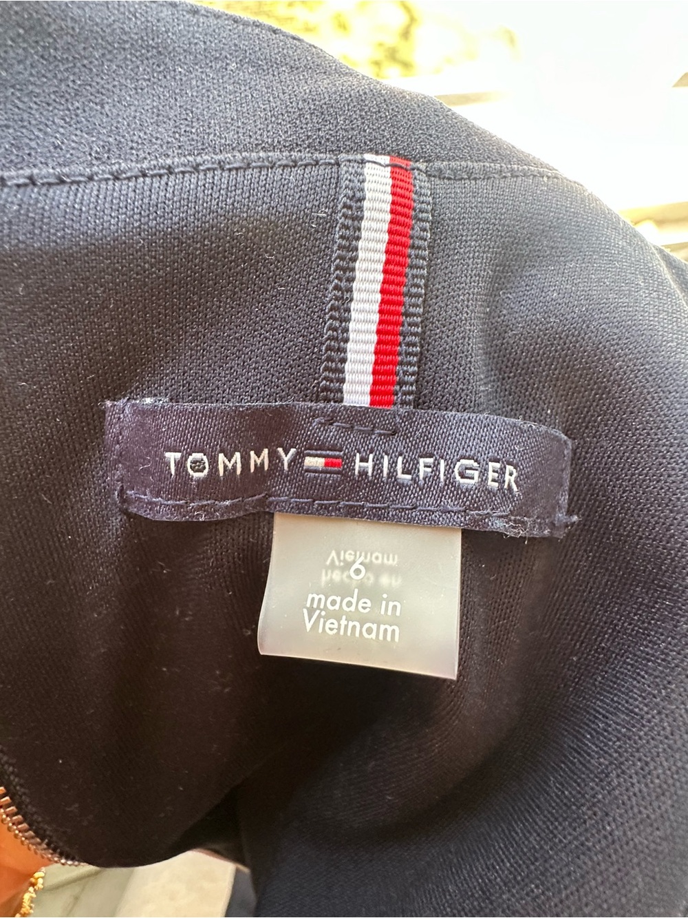 Tommy Hilfiger Navy Sleeveless Dress with Gold Buttons - Picture 7 of 8